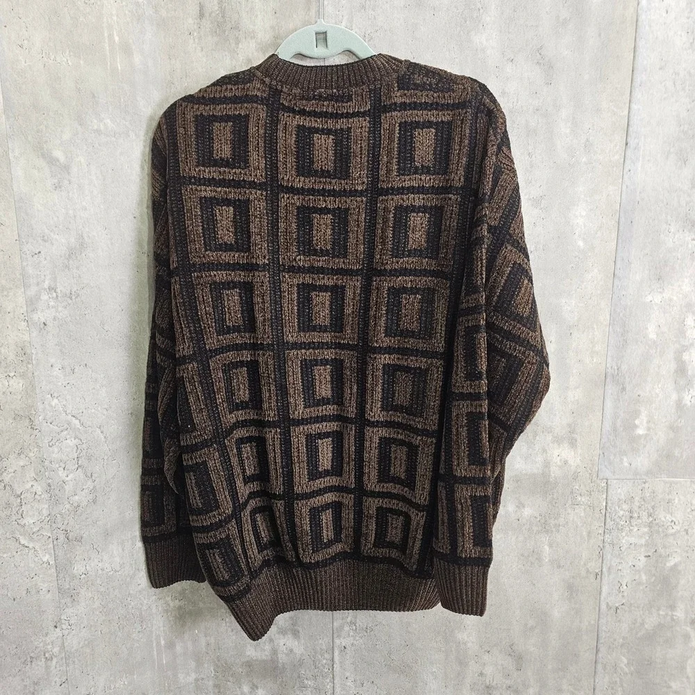 Vintage Mondo‎ di Marco Italy Wool Geometric Sweater Mens L Quiet Luxury
